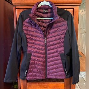 32 Degrees Women's Plum and Black Puffer Jacket size Medium